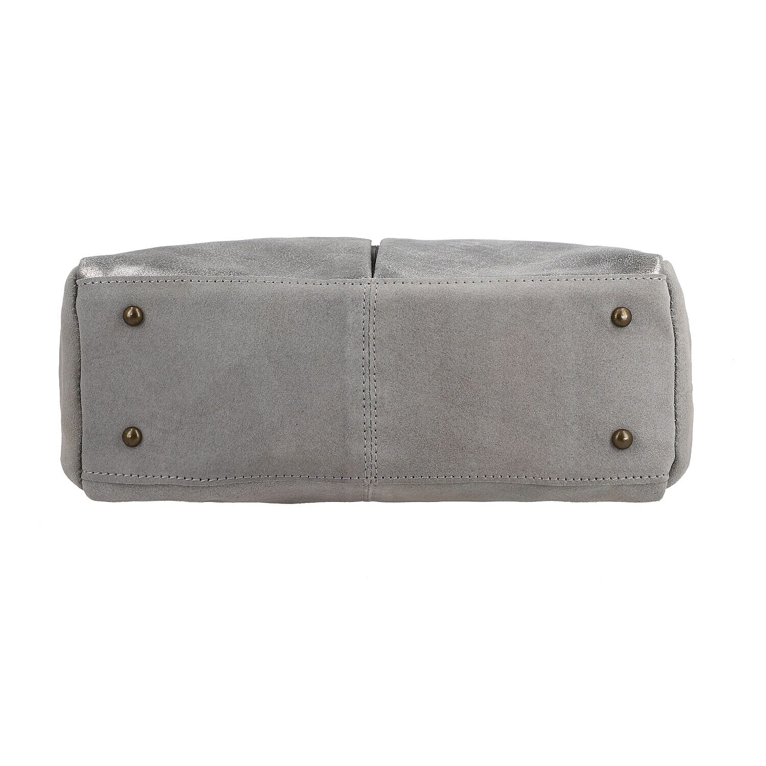 Italian CloseOut Deal- 100% Genuine Leather Tote Bag - Grey