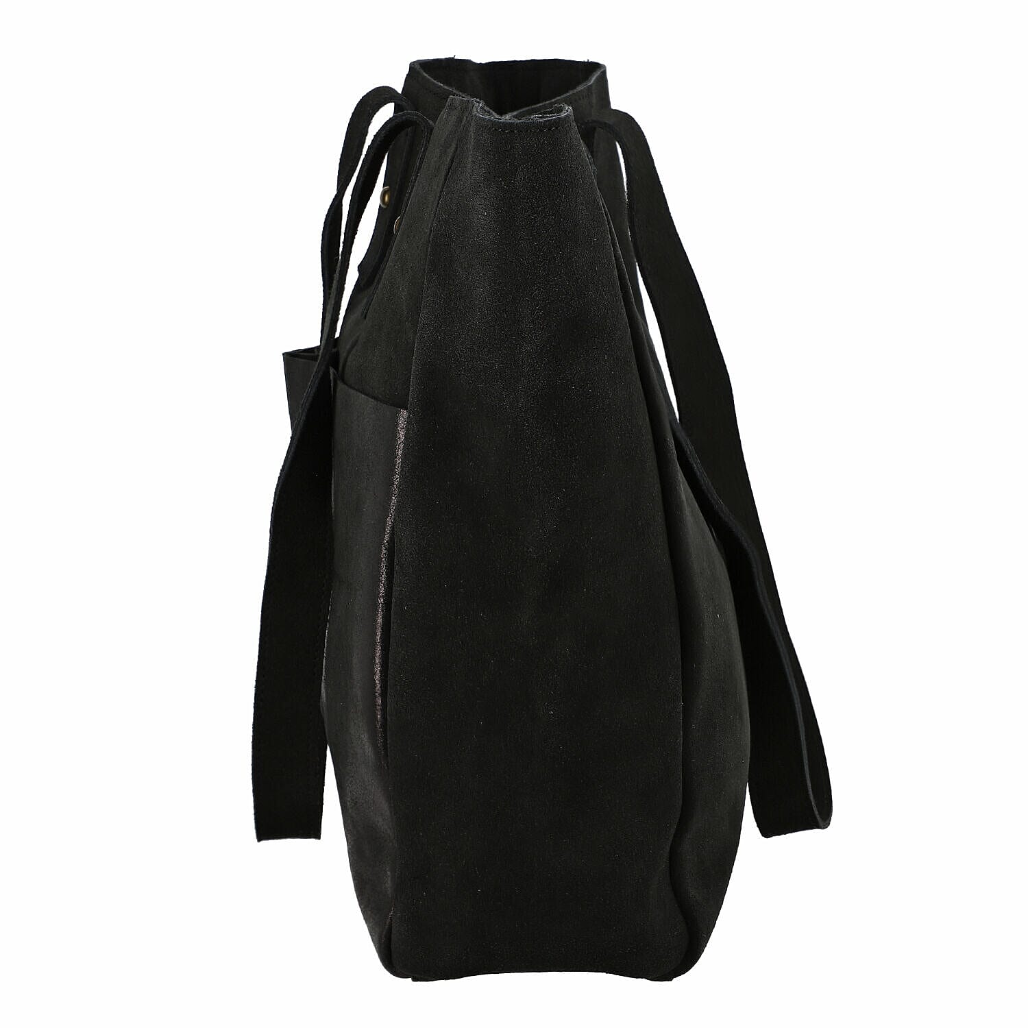 Italian CloseOut Deal - 100% Genuine Leather Tote Bag - Black