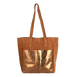 Hongkong Close Out Deal-- Genuine Leather Tote Bag - Black