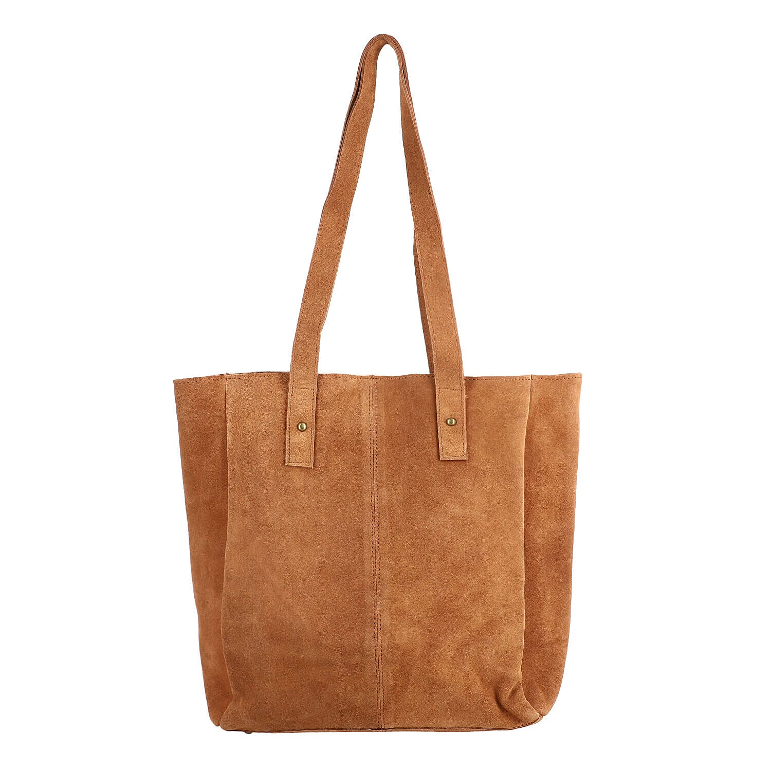 Italian CloseOut Deal- 100% Genuine Leather Tote Bag - Cognac