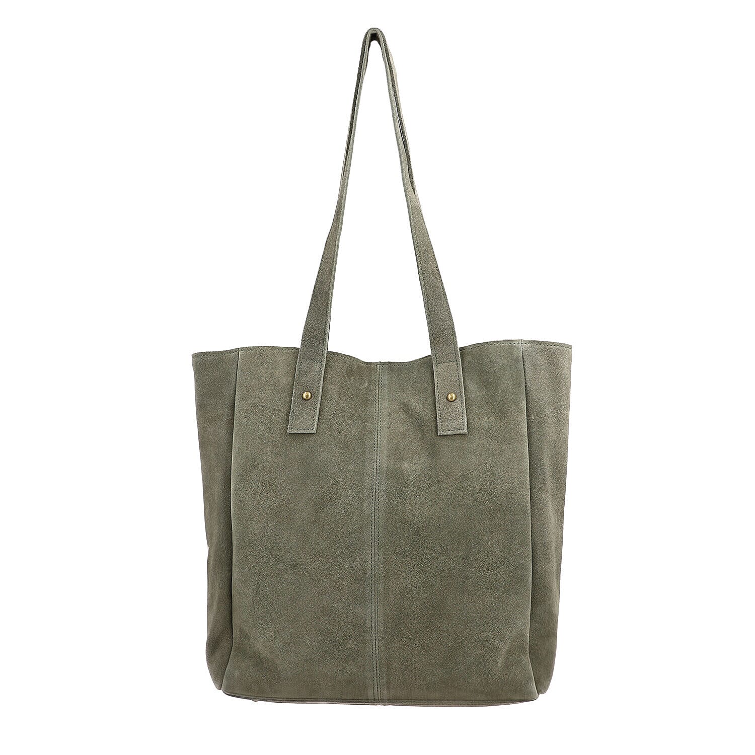 Italian CloseOut Deal- 100% Genuine Leather Tote Bag (Size 33x29x10 Cm) - Deep Green