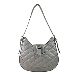 Close Out Deal - Quilted Plain Crossbody Bag - Mink