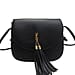 Designer Inspired Crossbody Bag with Tassel Crossbody Bag (Size 9x24x20 cm) - Black