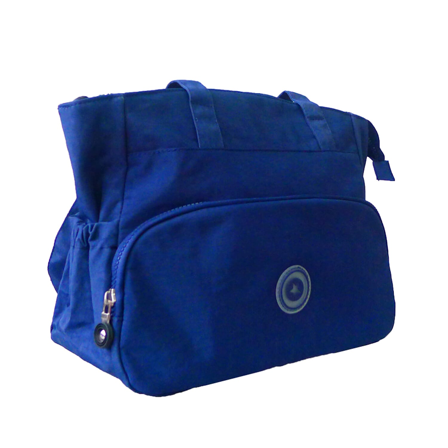 Designer Close Out Water Resistant Tote Bag with Handle Drop (Size 21x15x9 Cm) - Navy Blue