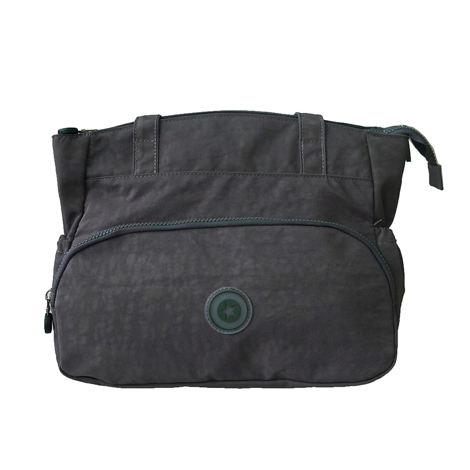 Designer Close Out Water Resistant Tote Bag with Handle Drop (Size 21x15x9 Cm) - Grey