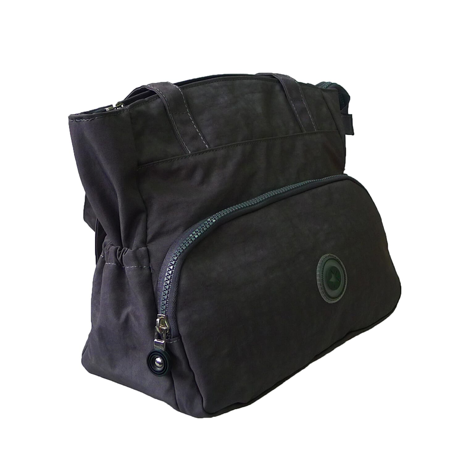 Designer Close Out Water Resistant Tote Bag with Handle Drop (Size 21x15x9 Cm) - Grey