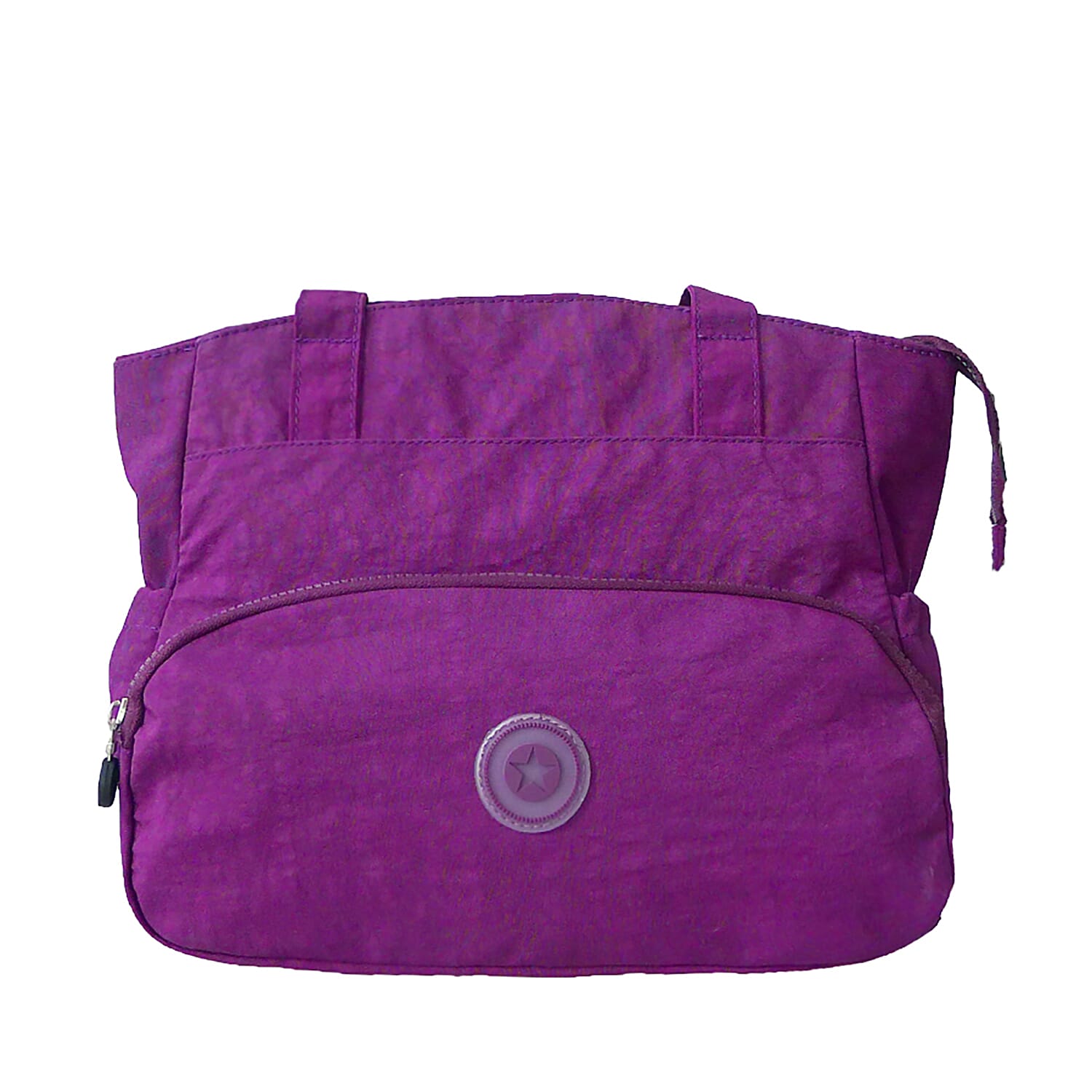 Designer Close Out Water Resistant Tote Bag with Handle Drop (Size 21x15x9 Cm) - Purple