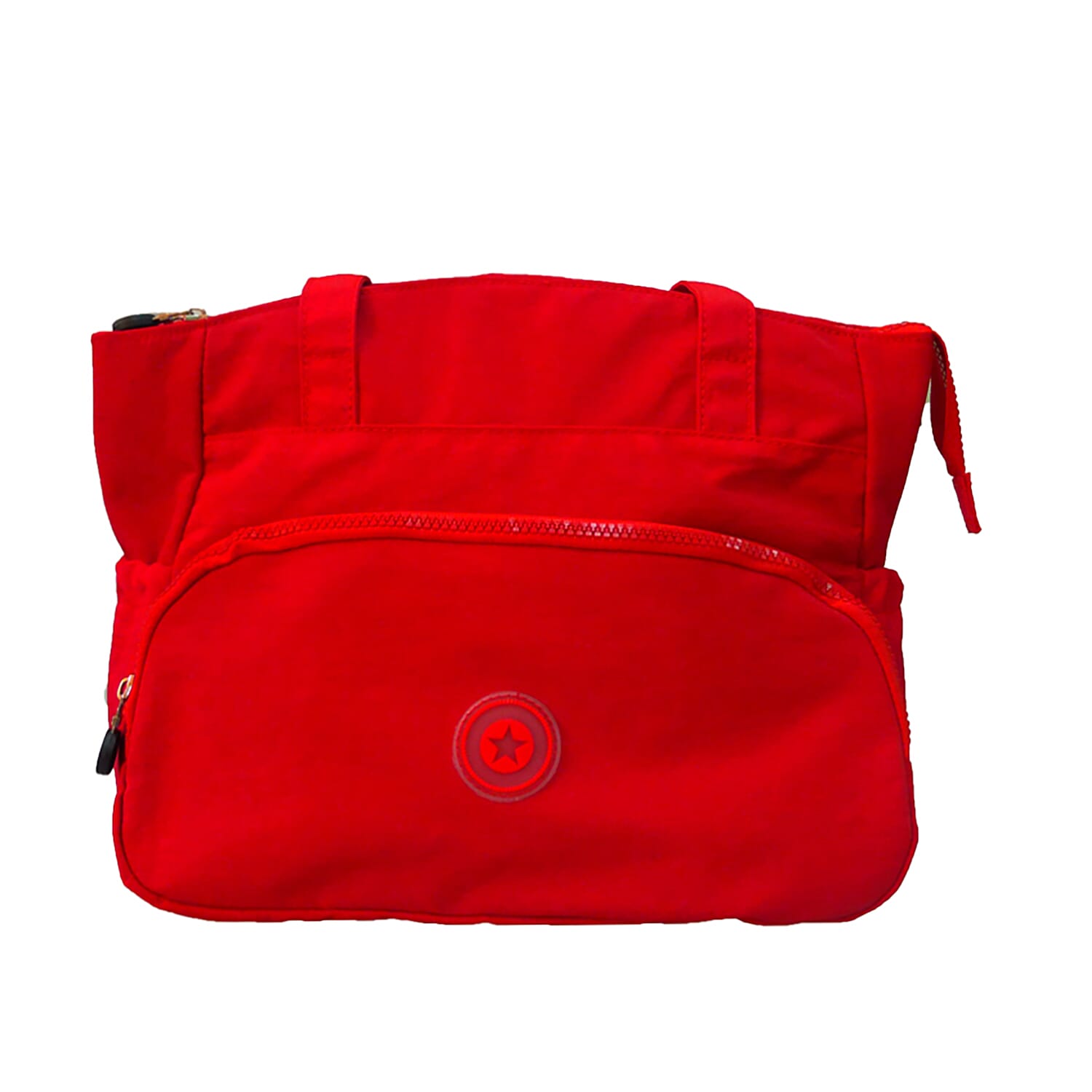 Designer Close Out Water Resistant Tote Bag with Handle Drop (Size 21x15x9 Cm) - Red