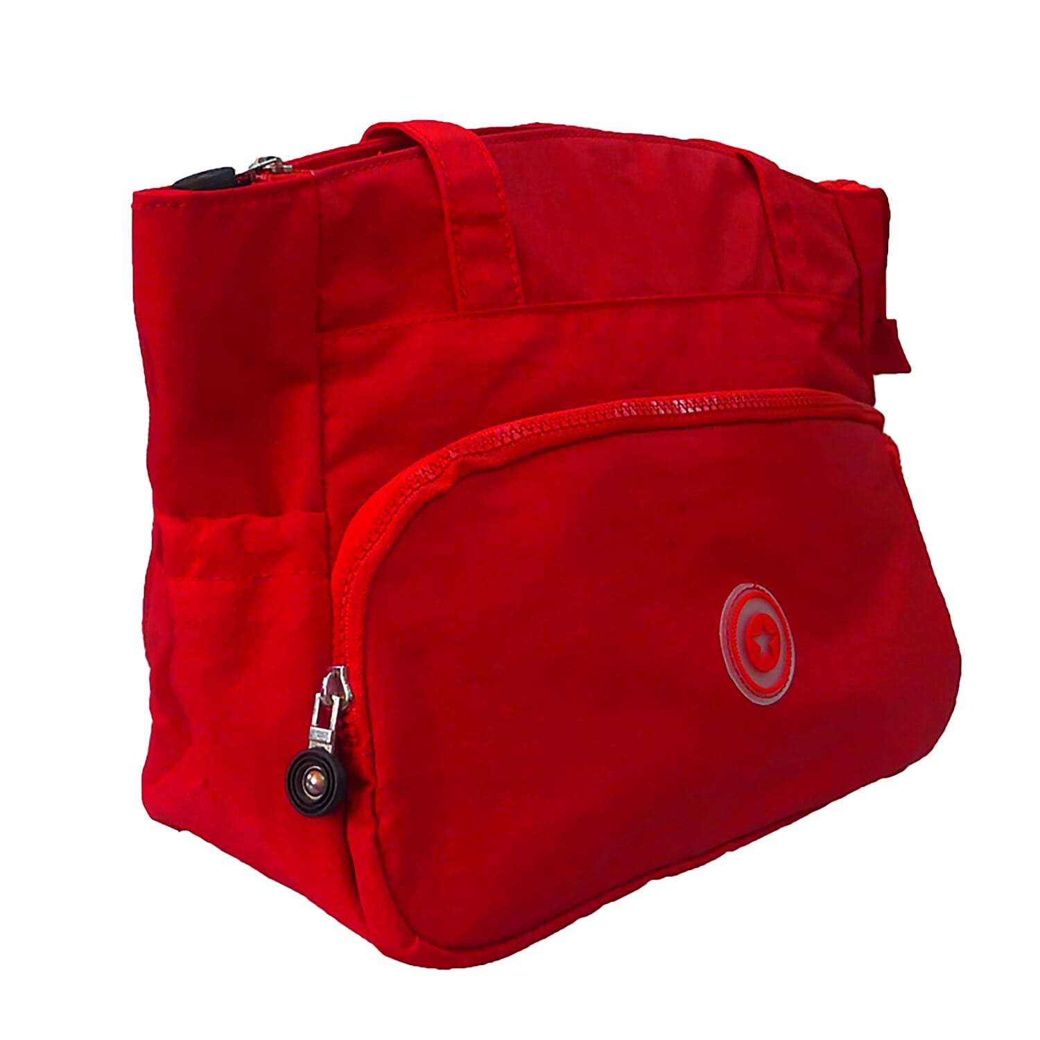 Designer Close Out Water Resistant Tote Bag with Handle Drop (Size 21x15x9 Cm) - Red