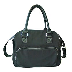 Designer Close Out-  Water Resistant Tote Bag with Crossbody Strap. - Black