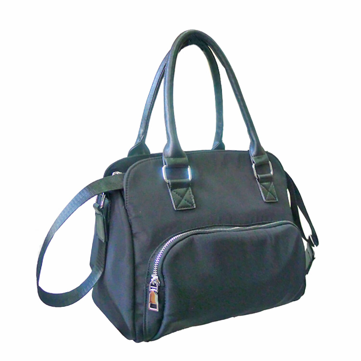 Designer Close Out-  Water Resistant Tote Bag with Crossbody Strap. - Black