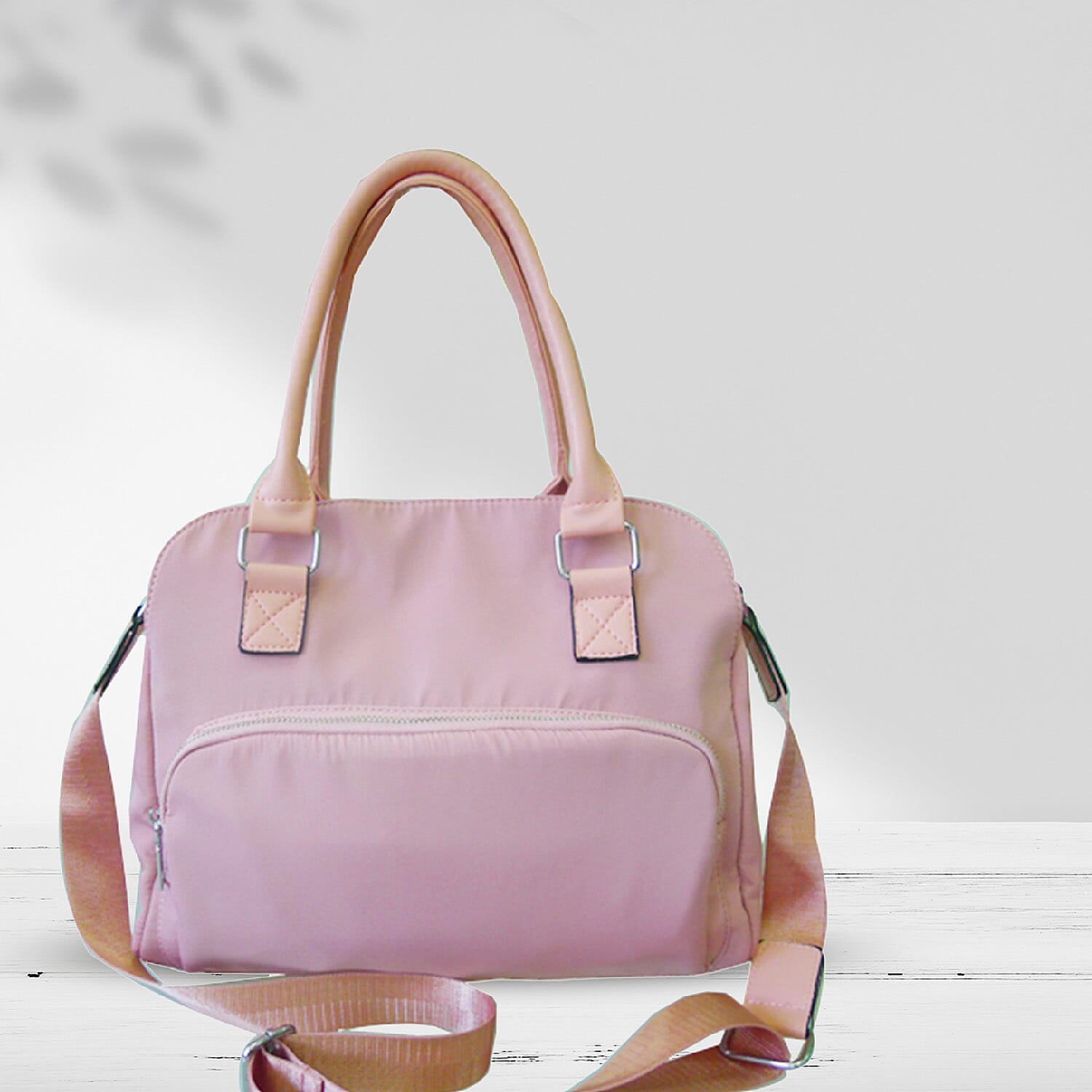 Designer Close Out - Tote Bag with Handle Drop and Shoulder Strap (Size 31x25x12 Cm) - Pink