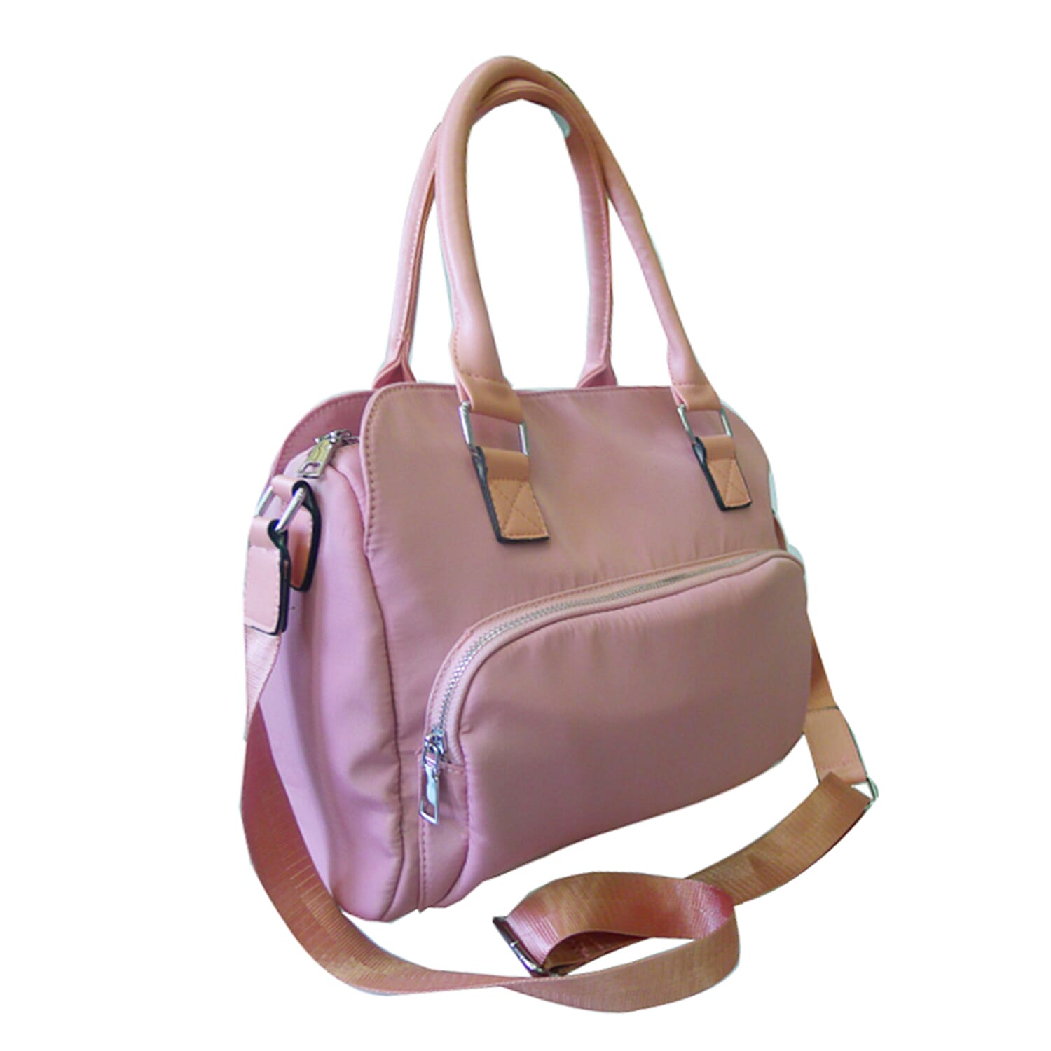 Designer Close Out - Tote Bag with Handle Drop and Shoulder Strap (Size 31x25x12 Cm) - Pink