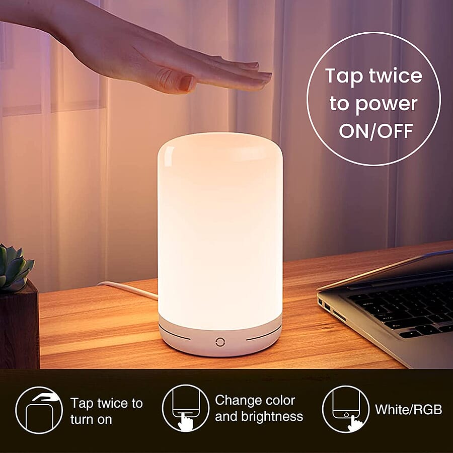 Gosund Smart Colour Changing LED Table Lamp with Voice Control and Soft Dimming Feature - Grey