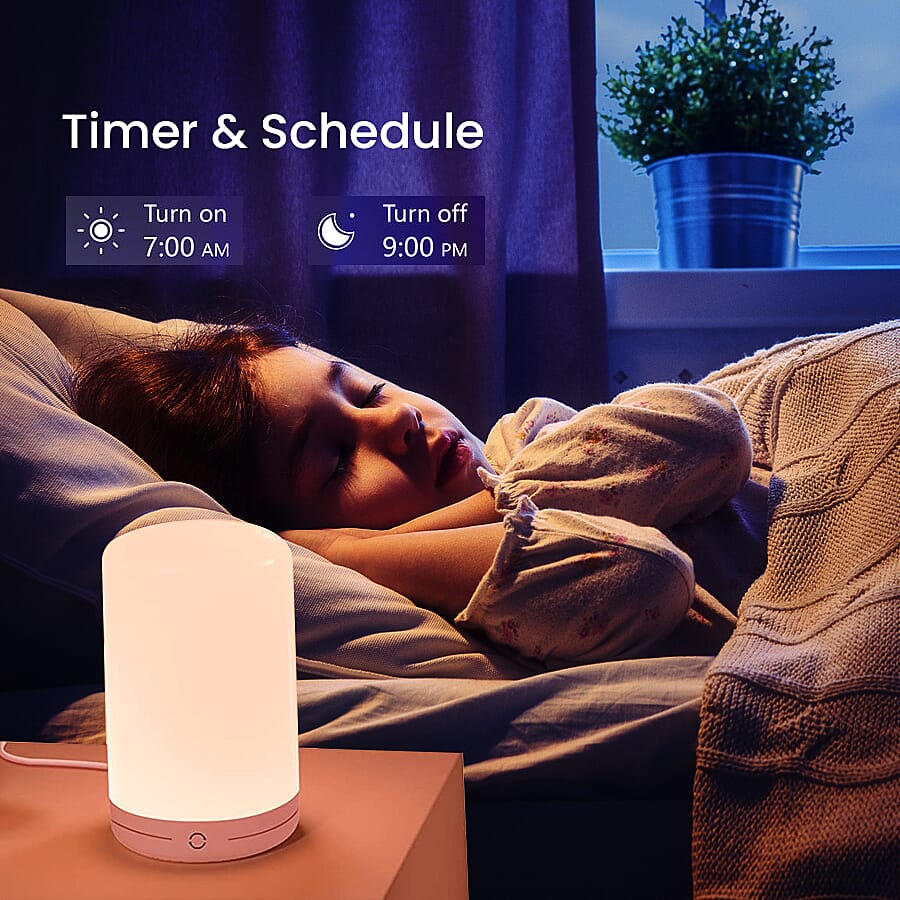 Gosund Smart Colour Changing LED Table Lamp with Voice Control and Soft Dimming Feature - Grey