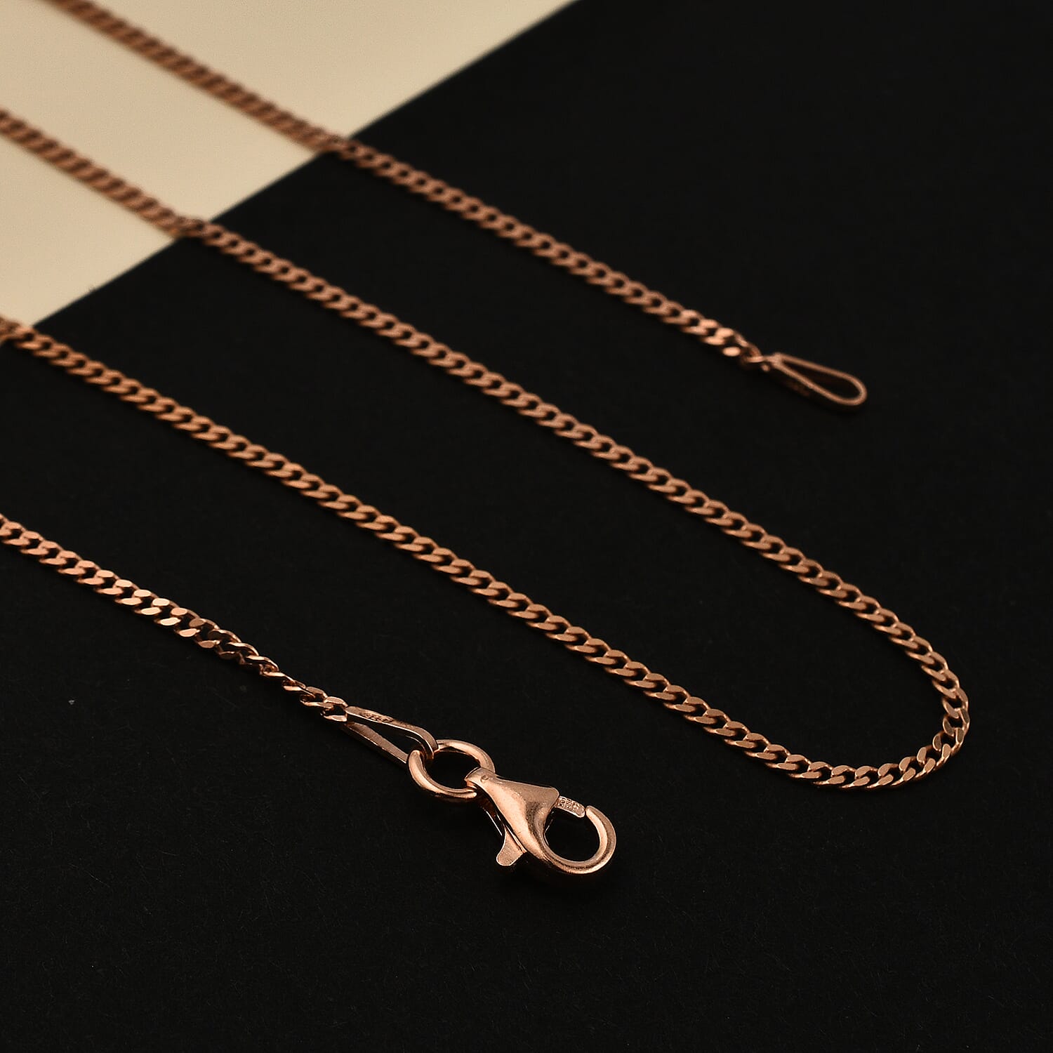 One Time Close Out Deal - Italian Made- Rose Gold Sterling Silver Chain (Size - 24) With Lobster Clasp 3.10 Gram