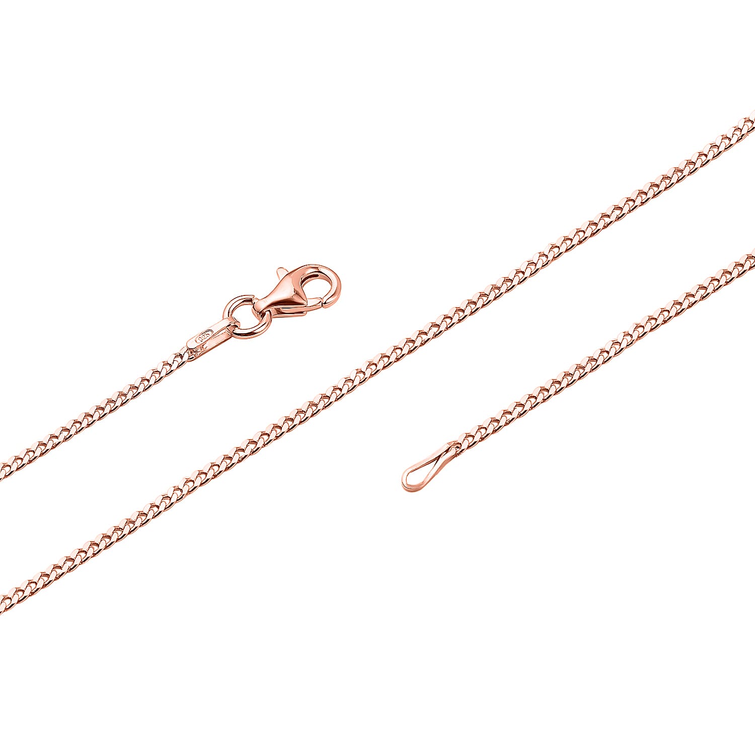 One Time Close Out Deal - Italian Made- Rose Gold Sterling Silver Chain (Size - 24) With Lobster Clasp 3.10 Gram