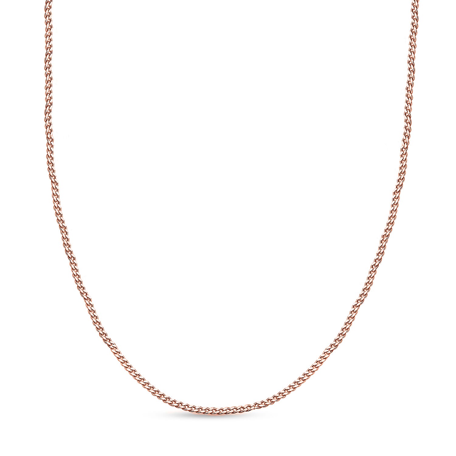 One Time Close Out Deal - Italian Made- Rose Gold Sterling Silver Chain (Size - 24) With Lobster Clasp 3.10 Gram