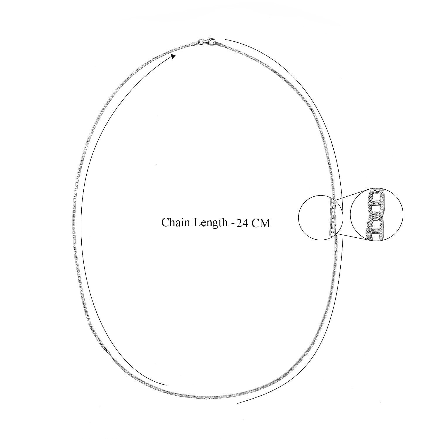 NY Close Out Deal - Sterling Silver Rambo Necklace (Size - 24)