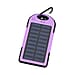 Homesmart Solar Panel 5000mah Power Bank with USB Cable - Purple & Black