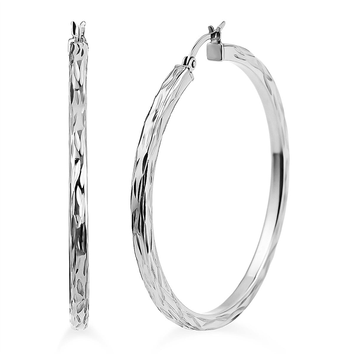 Close Out Deal- Sterling Silver Hoop Earrings (with Clasp)