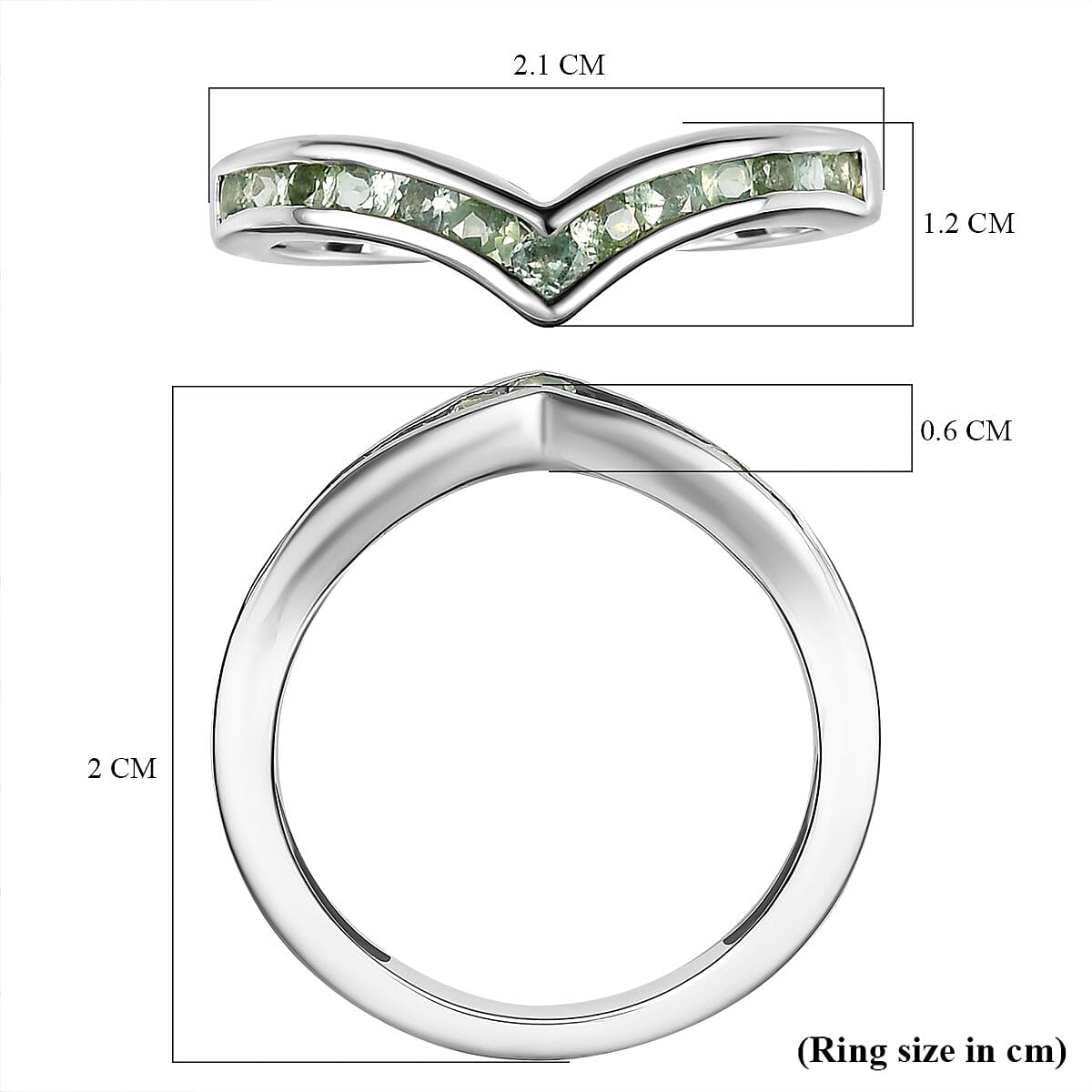 Narsipatnam Alexandrite Wishbone Ring in Platinum Overlay Sterling Silver