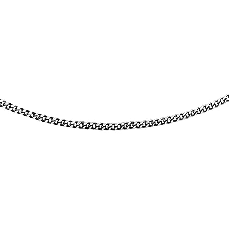 950 Platinum Diamond Cut Curb Chain 16 Inch with Supreme Finish