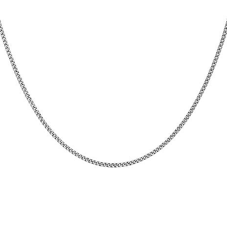 950 Platinum Diamond Cut Curb Chain 16 Inch with Supreme Finish