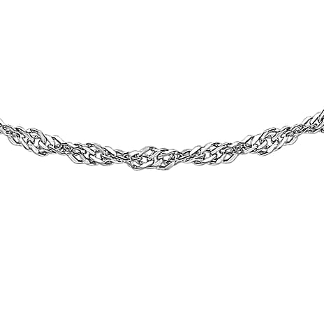 950 Platinum 1.4mm Twist Curb Chain 16 Inch with Supreme Finish 950 Platinum 1.4mm Twist Curb Chain 16 Inch with Supreme Finish