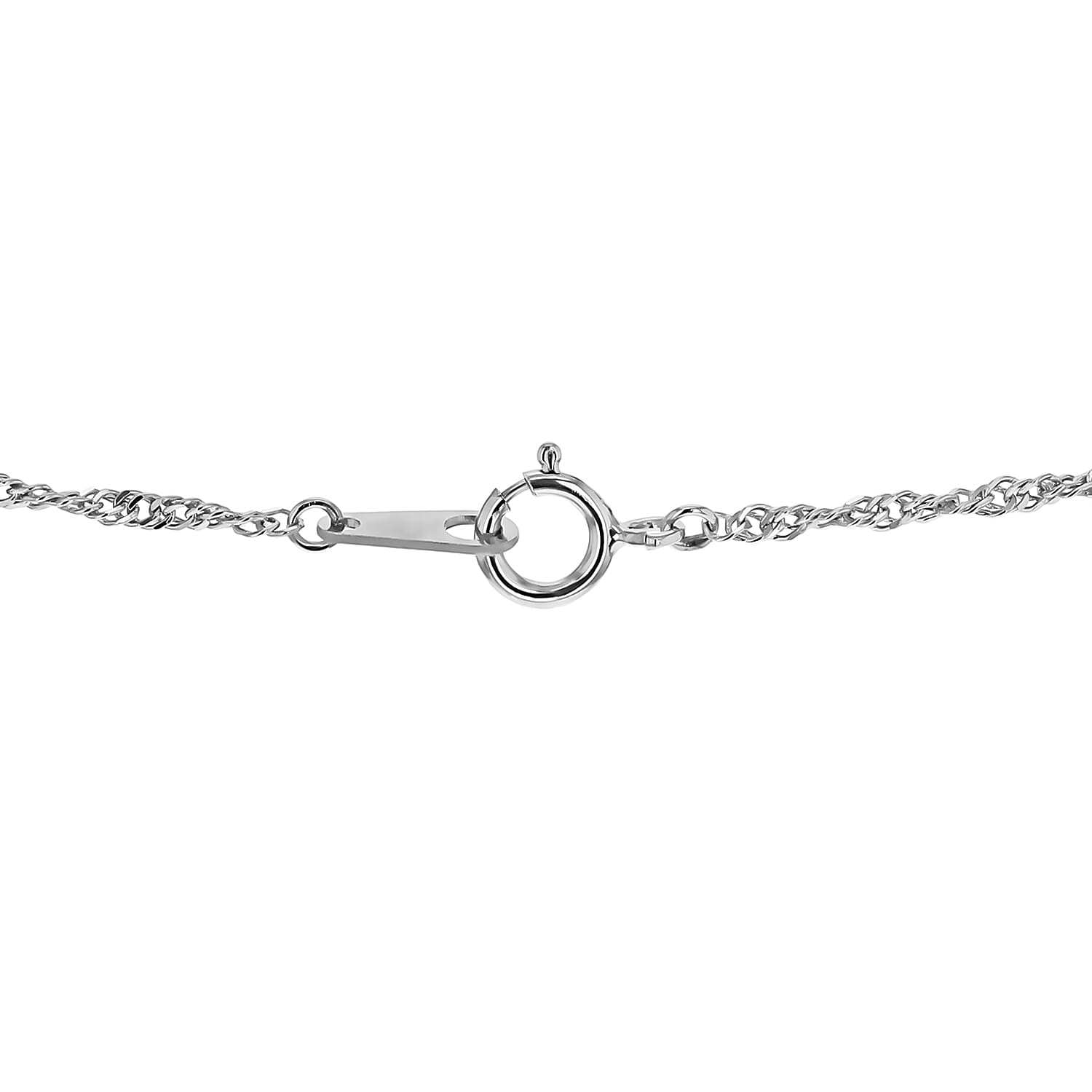 950 Platinum 1.4mm Twist Curb Chain 16 Inch with Supreme Finish