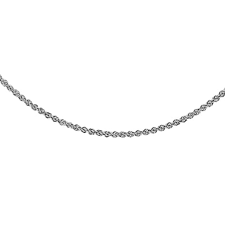 950 Platinum 0.6mm Rope Chain 18 Inch with Supreme Finish