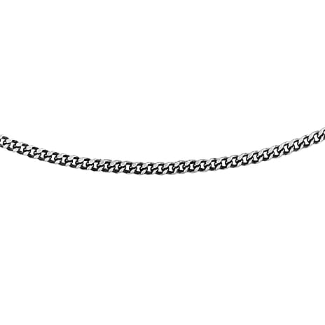 950 Platinum Diamond Cut Curb Chain 16 Inch with Supreme Finish