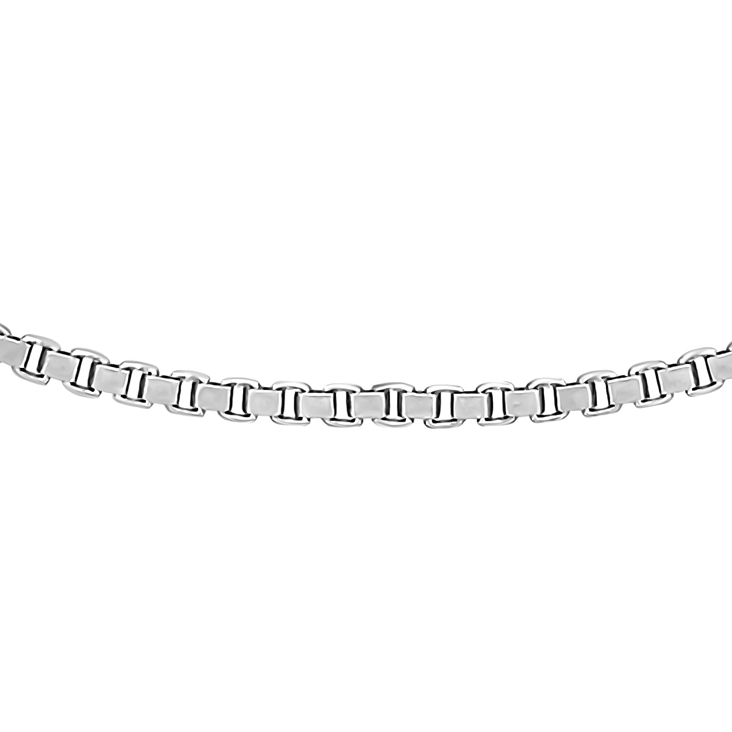950 Platinum Venetian Box Chain 16 Inch with Supreme Finish