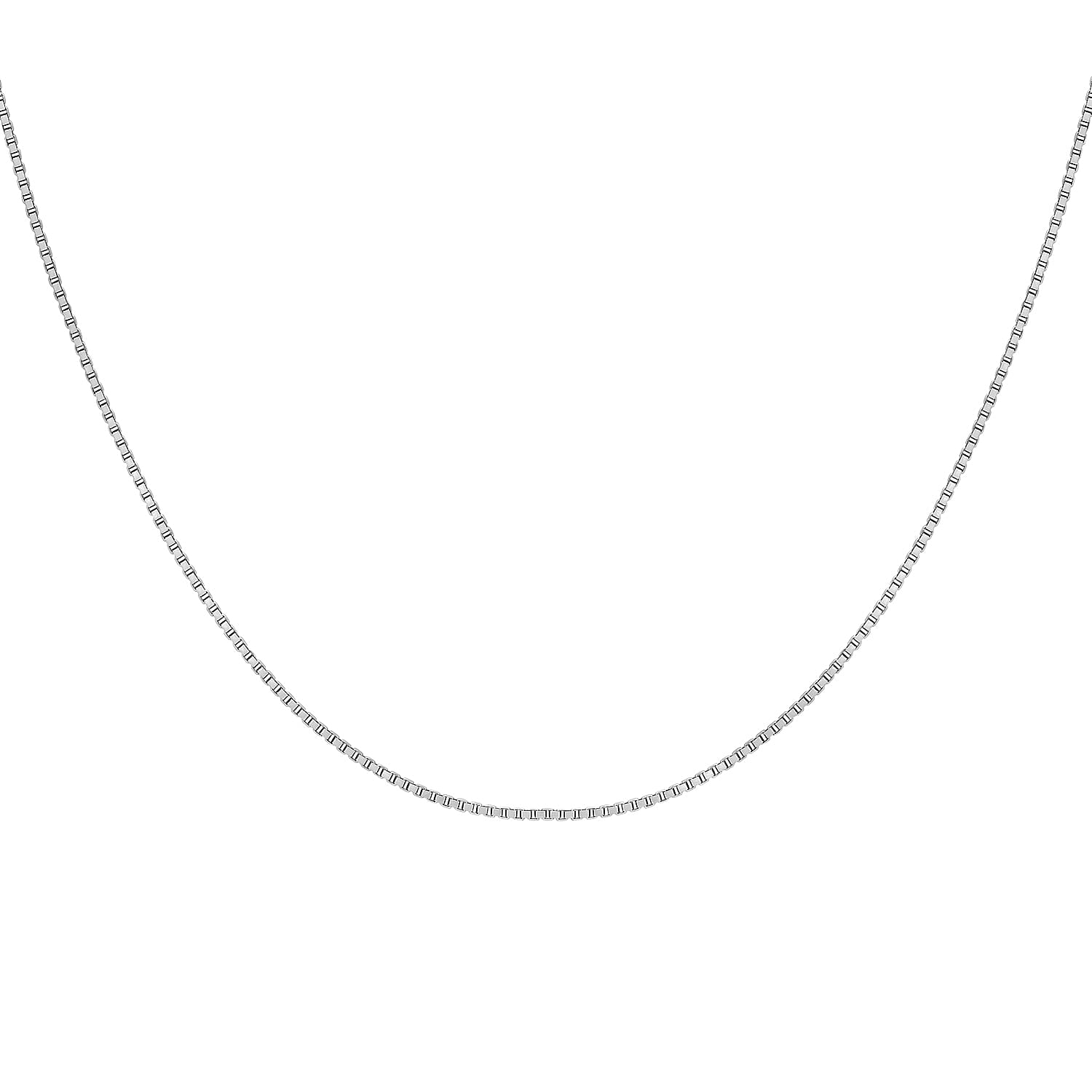 950 Platinum Venetian Box Chain 16 Inch with Supreme Finish