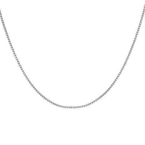950 Platinum Venetian Box Chain 16 Inch with Supreme Finish