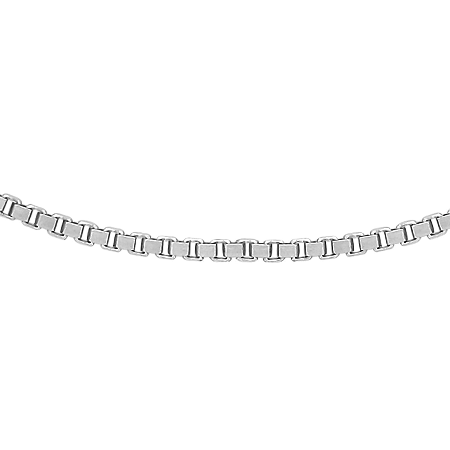 950 Platinum Venetian Box Chain 16 Inch with Supreme Finish