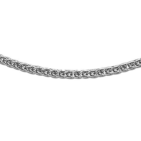 950 Platinum 1mm Spiga Chain 16 Inch with Supreme Finish