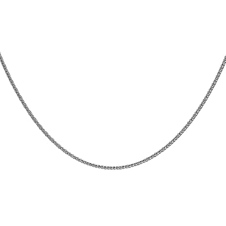 950 Platinum 1mm Spiga Chain 16 Inch with Supreme Finish