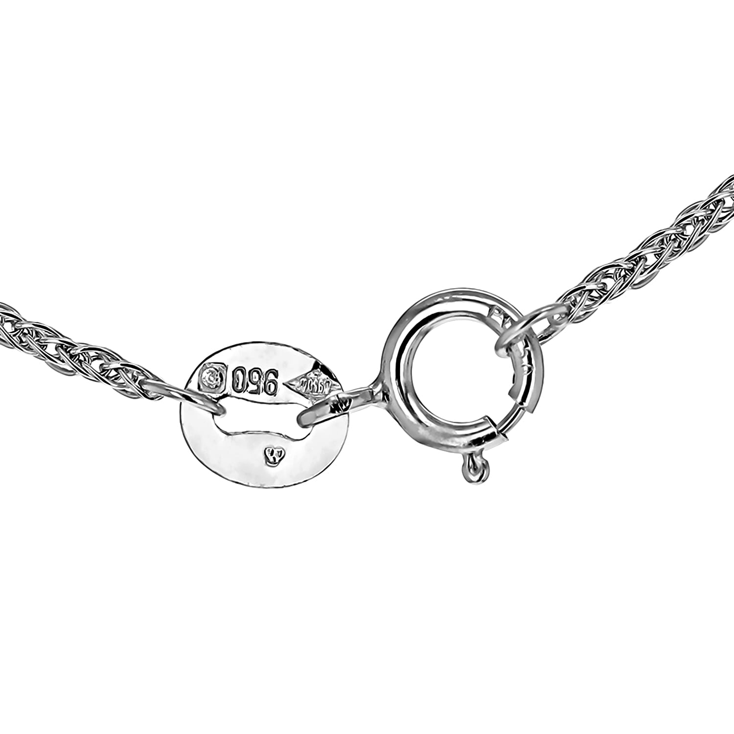 950 Platinum 1mm Spiga Chain 16 Inch with Supreme Finish