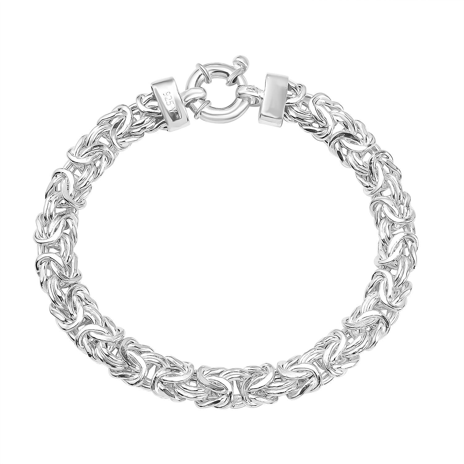 Sterling Silver Byzantine Bracelet (Size - 7.5), With Senorita Clasp Silver Wt. 15.60 Gms