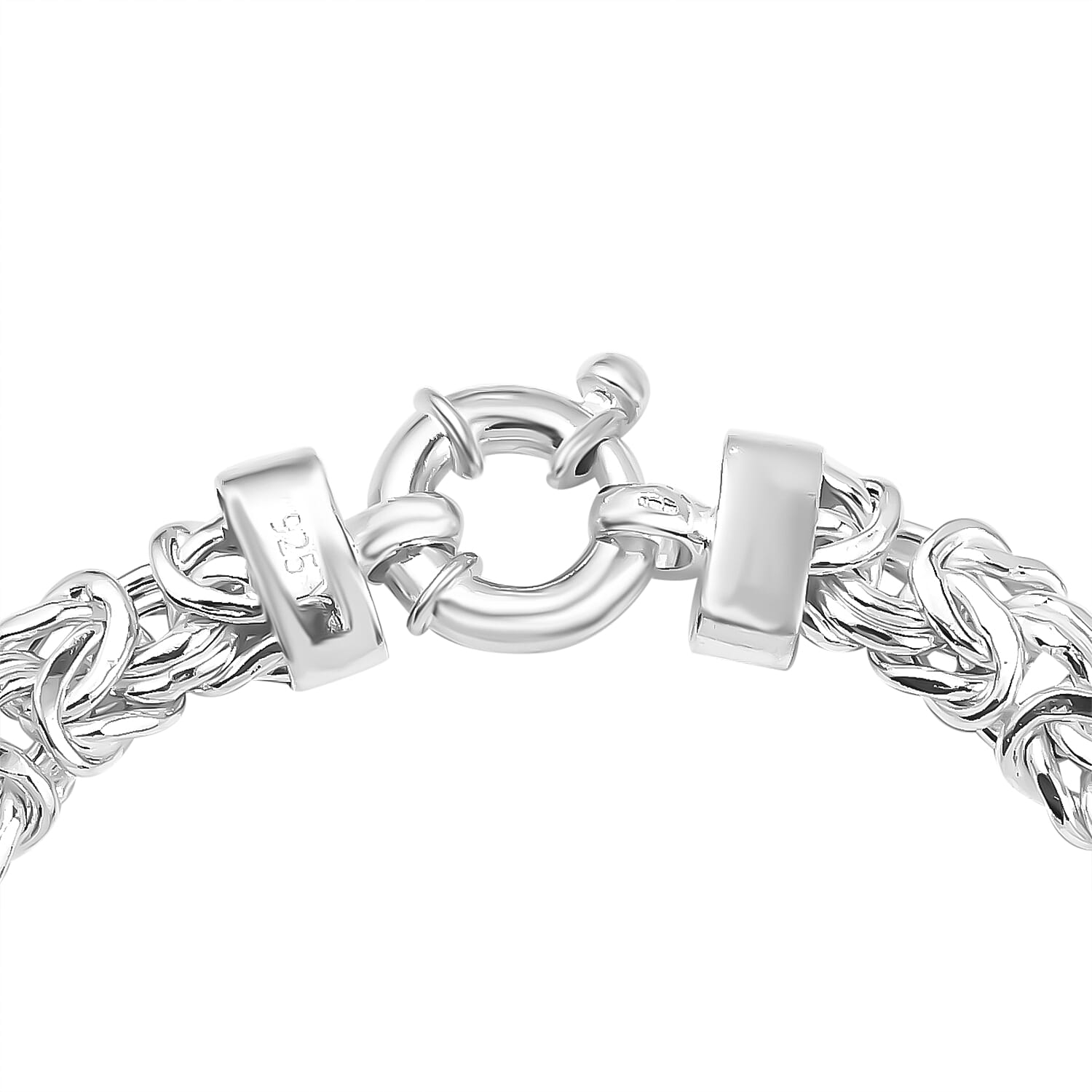 Sterling Silver Byzantine Bracelet (Size - 7.5), With Senorita Clasp Silver Wt. 15.60 Gms