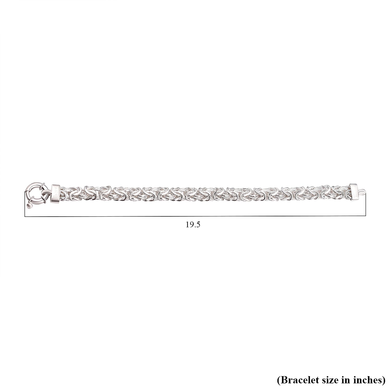Sterling Silver Byzantine Bracelet (Size - 7.5), With Senorita Clasp Silver Wt. 15.60 Gms