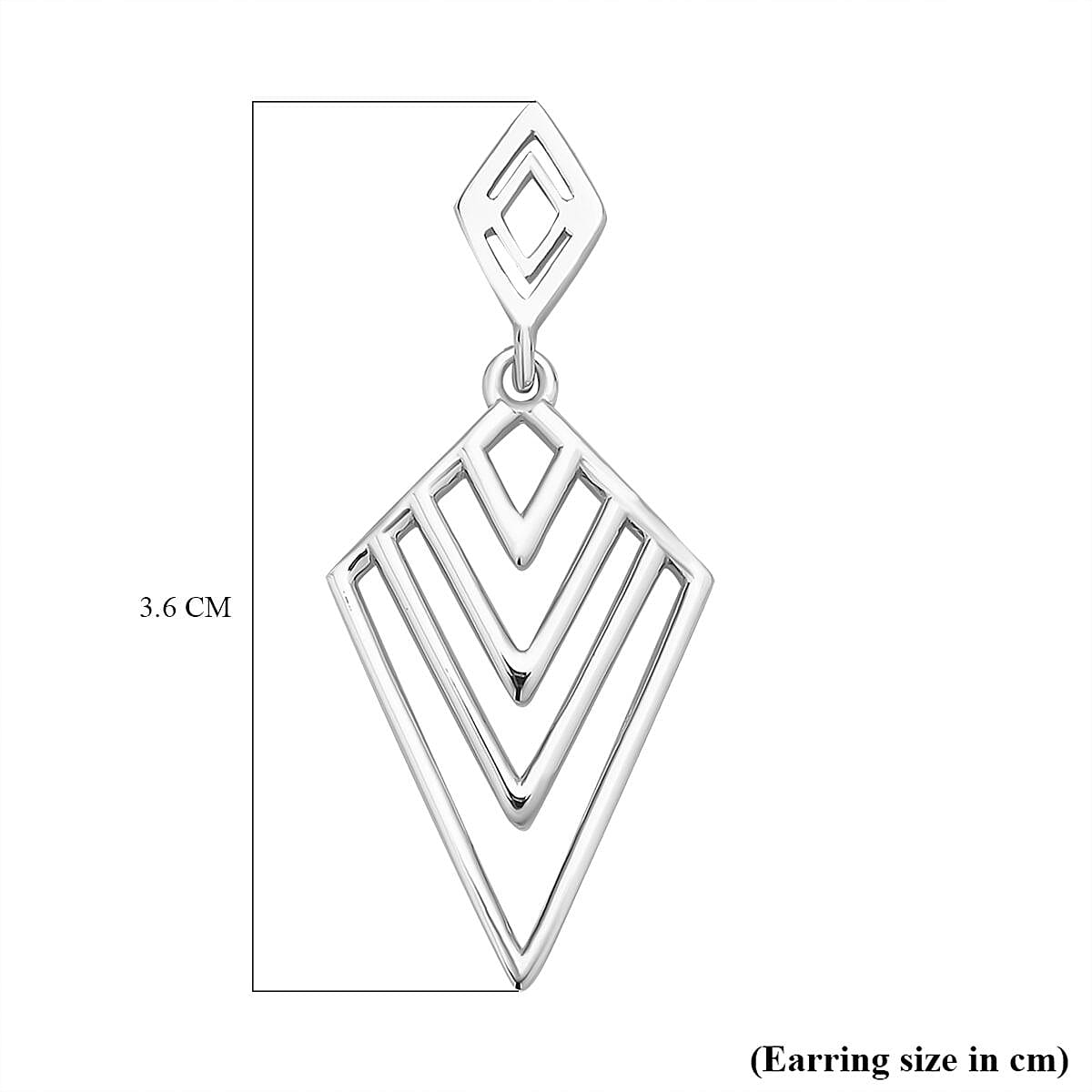 LucyQ Art Deco Collection - Rhodium Overlay Sterling Silver Earrings (with Push Back)