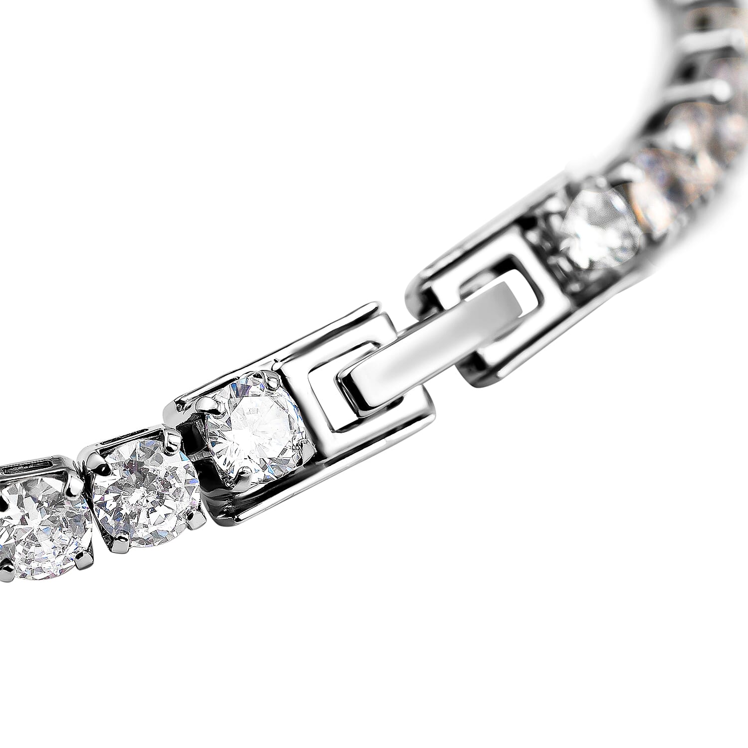 NY Close Out Deal - Simulated Cubic Zirconia Diamond Tennis Bracelet (Size 7.5) in Silver Tone 11.00 Ct.