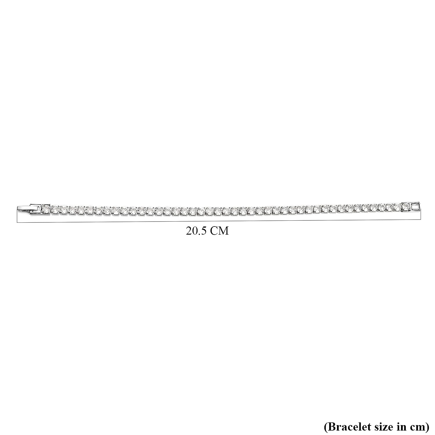 NY Close Out Deal - Simulated Cubic Zirconia Diamond Tennis Bracelet (Size 7.5) in Silver Tone 11.00 Ct.