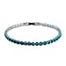 NY Close Out Deal- AAA Simulated Sky Blue Topaz Tennis Bracelet (Size - 7.5) in Silver Tone
