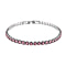 NY Close Out Deal- AAA Simulated Pink Topaz Tennis Bracelet (Size - 7.5) in Silver Tone
