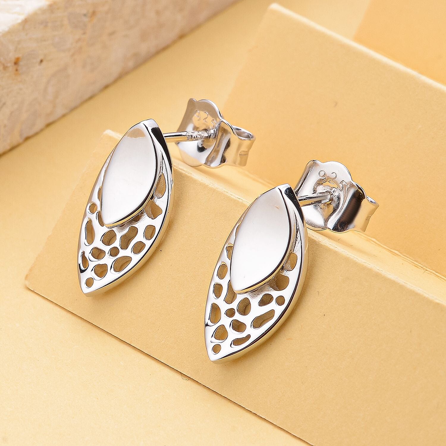 RACHEL GALLEY - Fallen Leaves Collection - Rhodium Overlay Sterling Silver Earrings