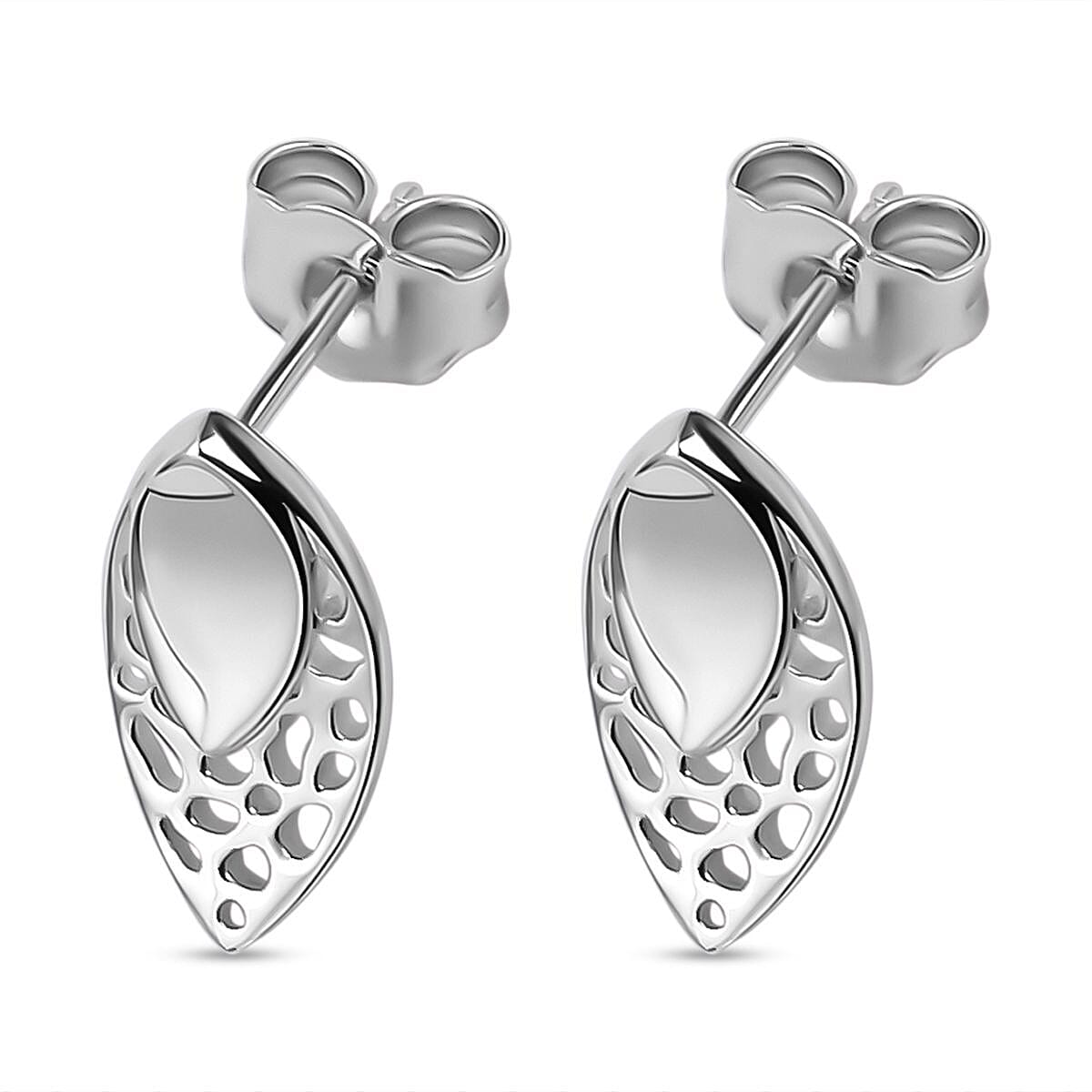 RACHEL GALLEY - Fallen Leaves Collection - Rhodium Overlay Sterling Silver Earrings