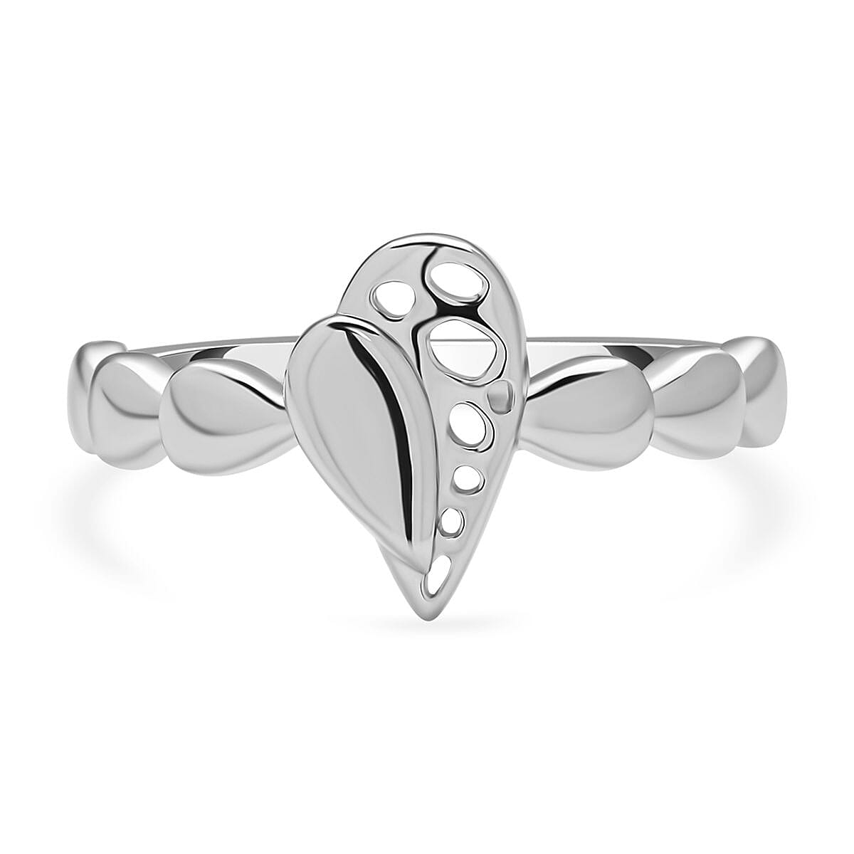 RACHEL GALLEY - Fallen Leaves Collection - Rhodium Overlay Sterling Silver Ring